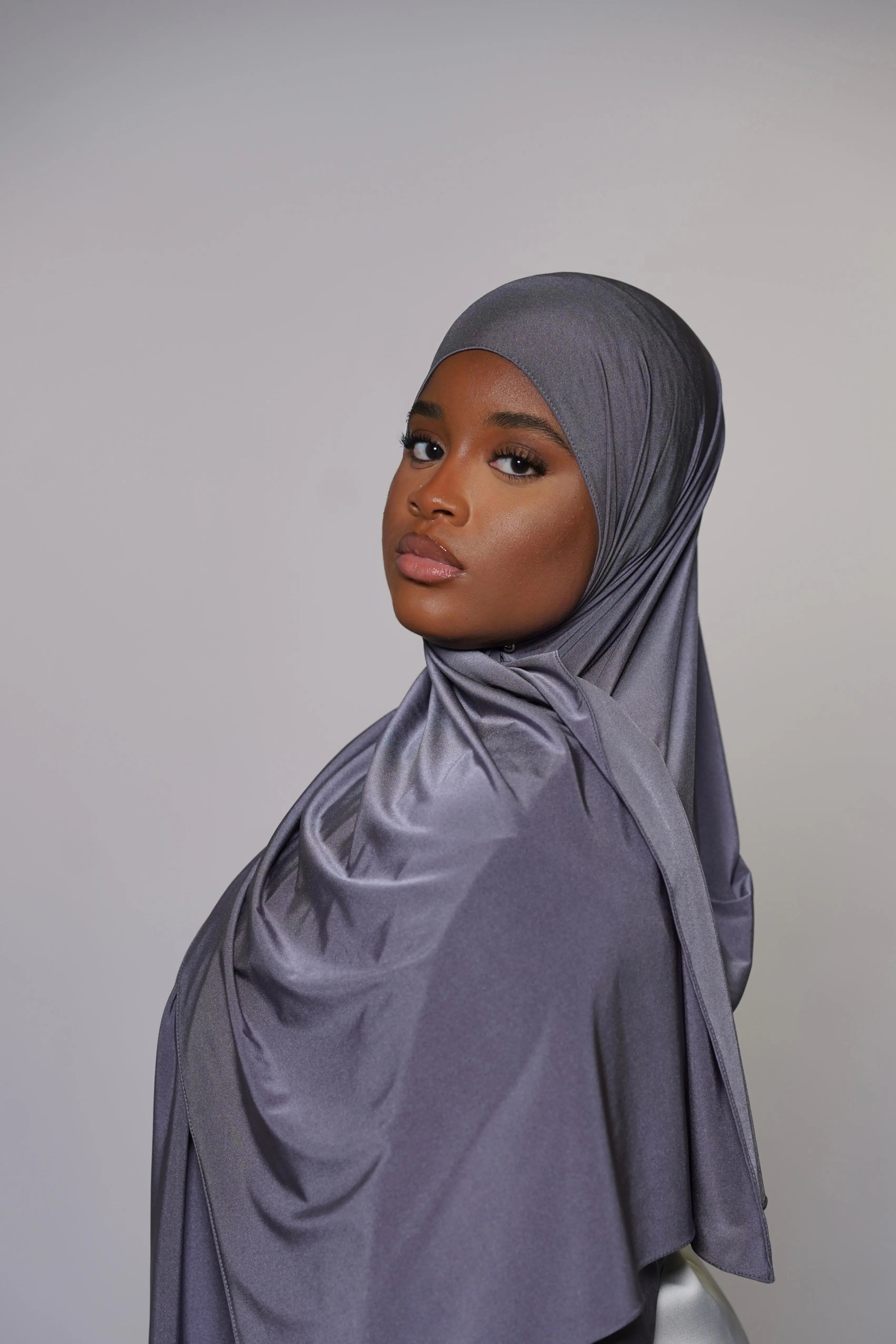 Satin Premium Jersey - dark grey Losyana.Shop