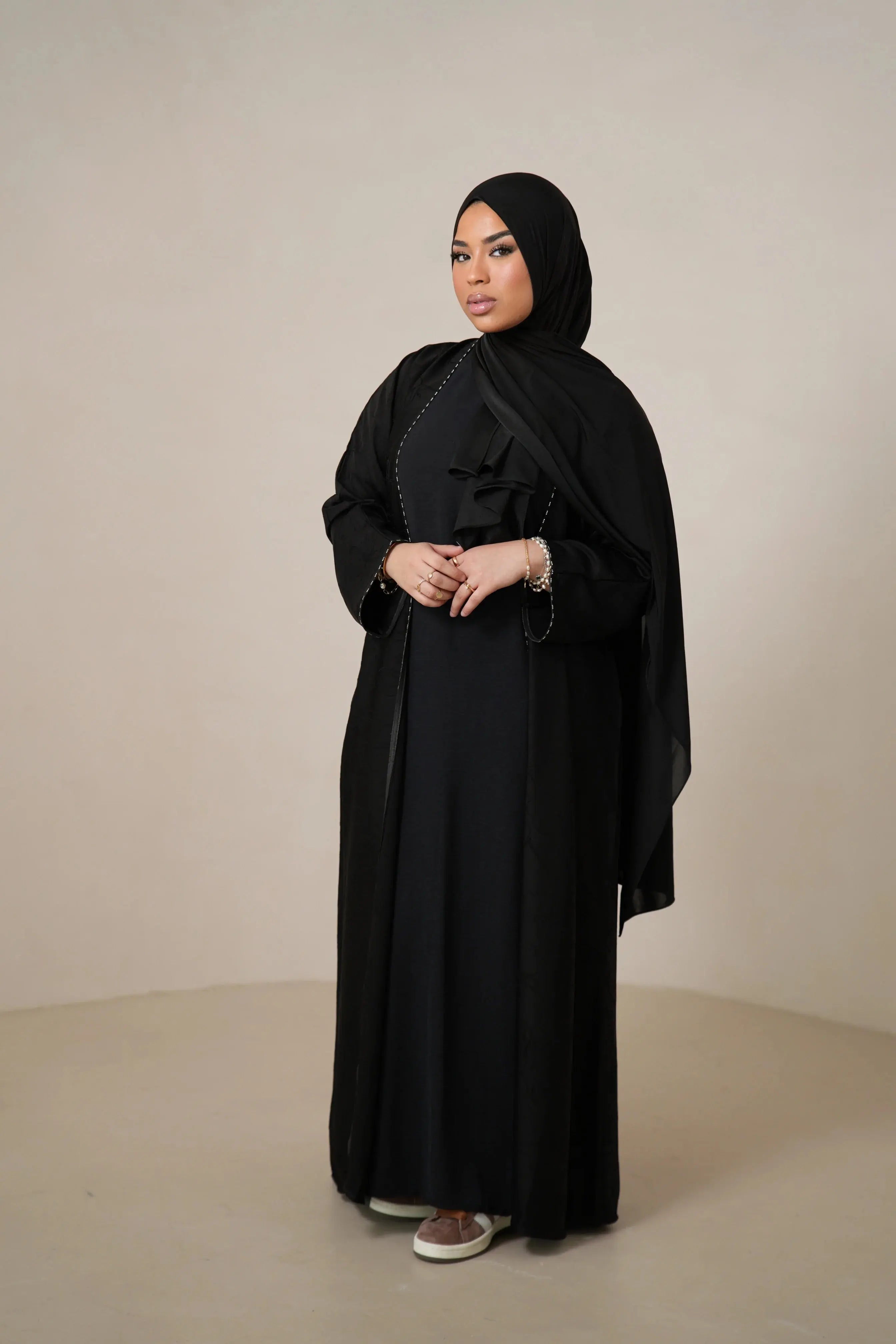 Emirate abaya - Black Losyana.Shop