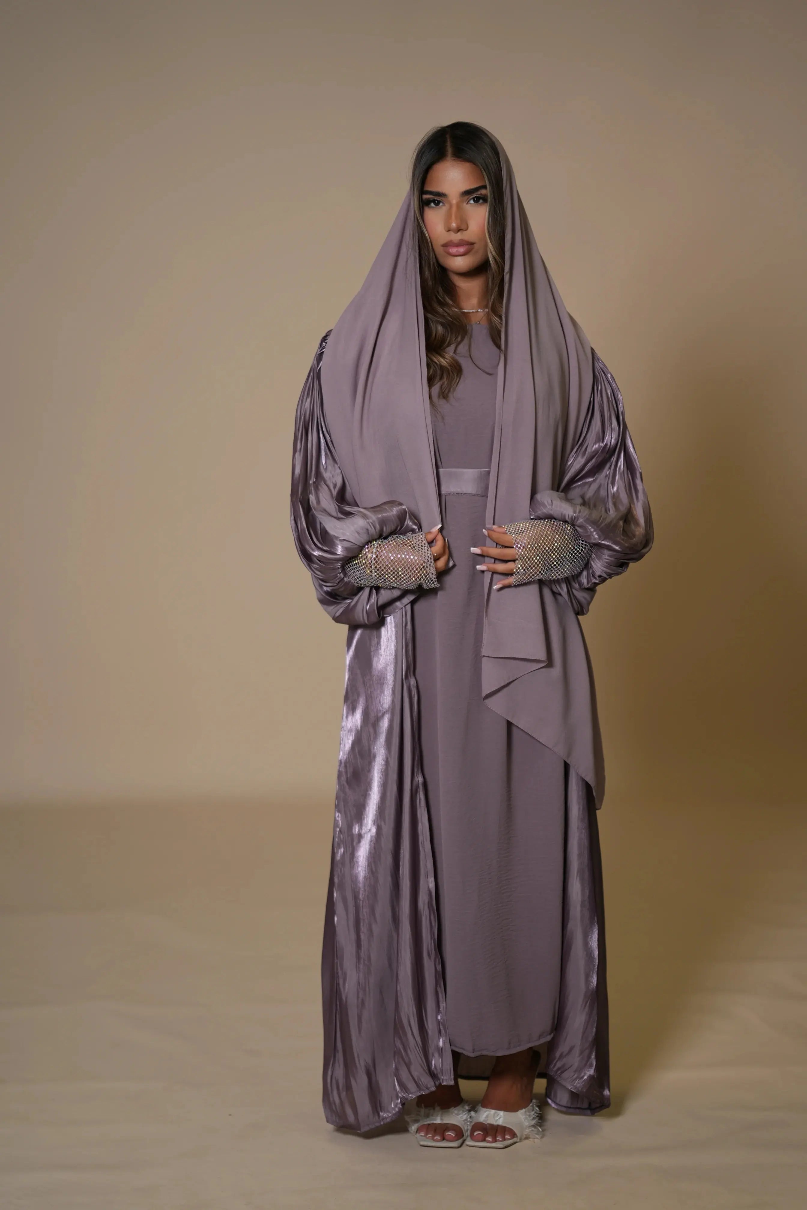 Emirate abaya - Dark Lavendel Losyana.Shop