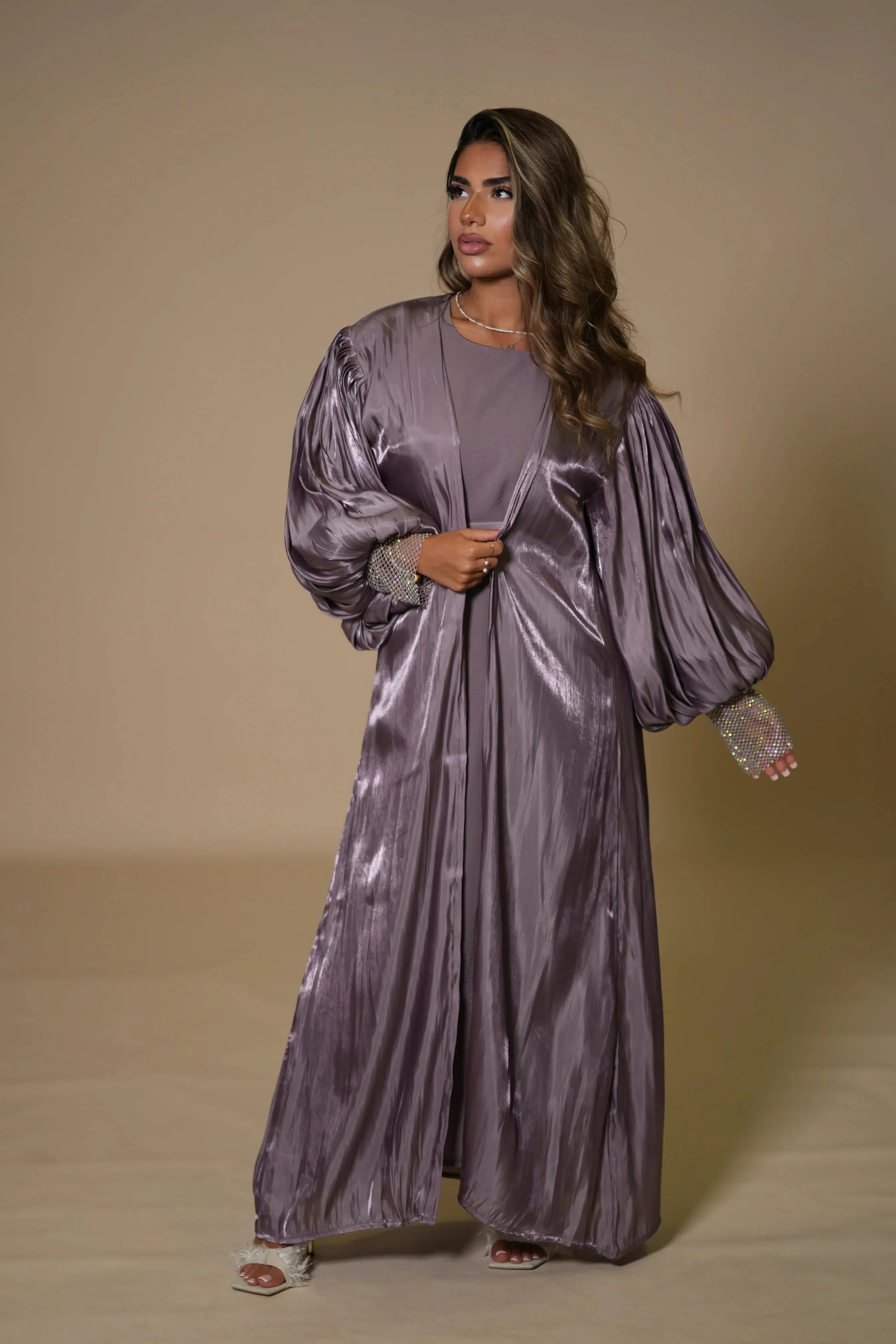 Emirate abaya - Dark Lavendel Losyana.Shop