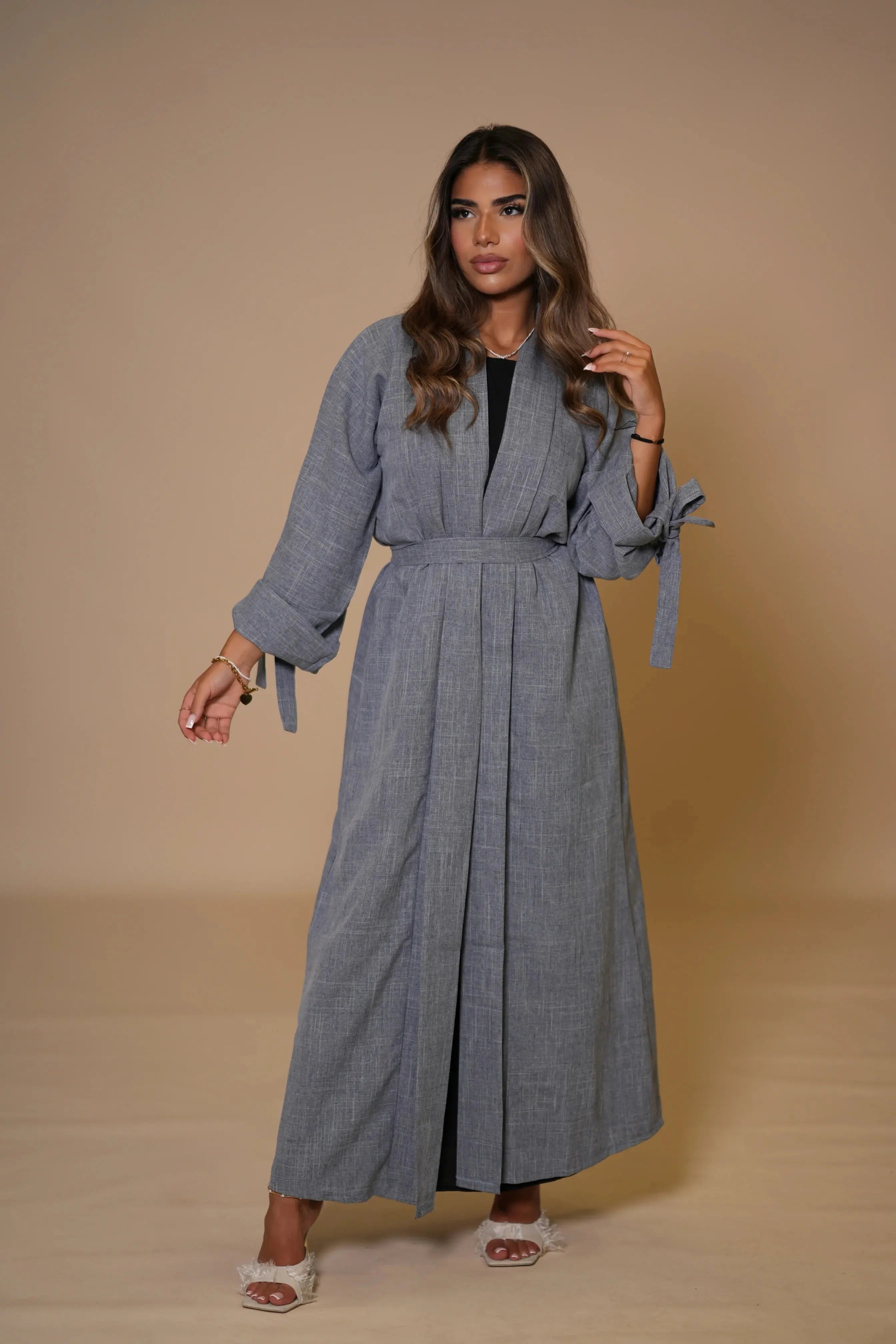 Dubai Linen set - Blue Grey Losyana.Shop