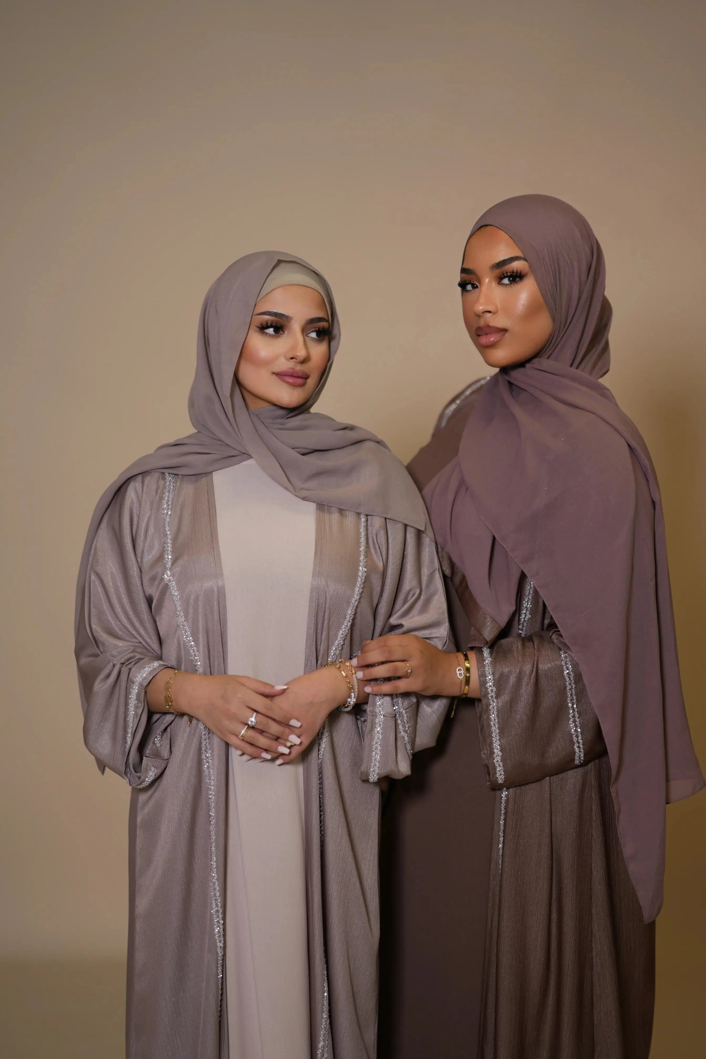 Brightstone shine Abaya -  Mocca Losyana.Shop