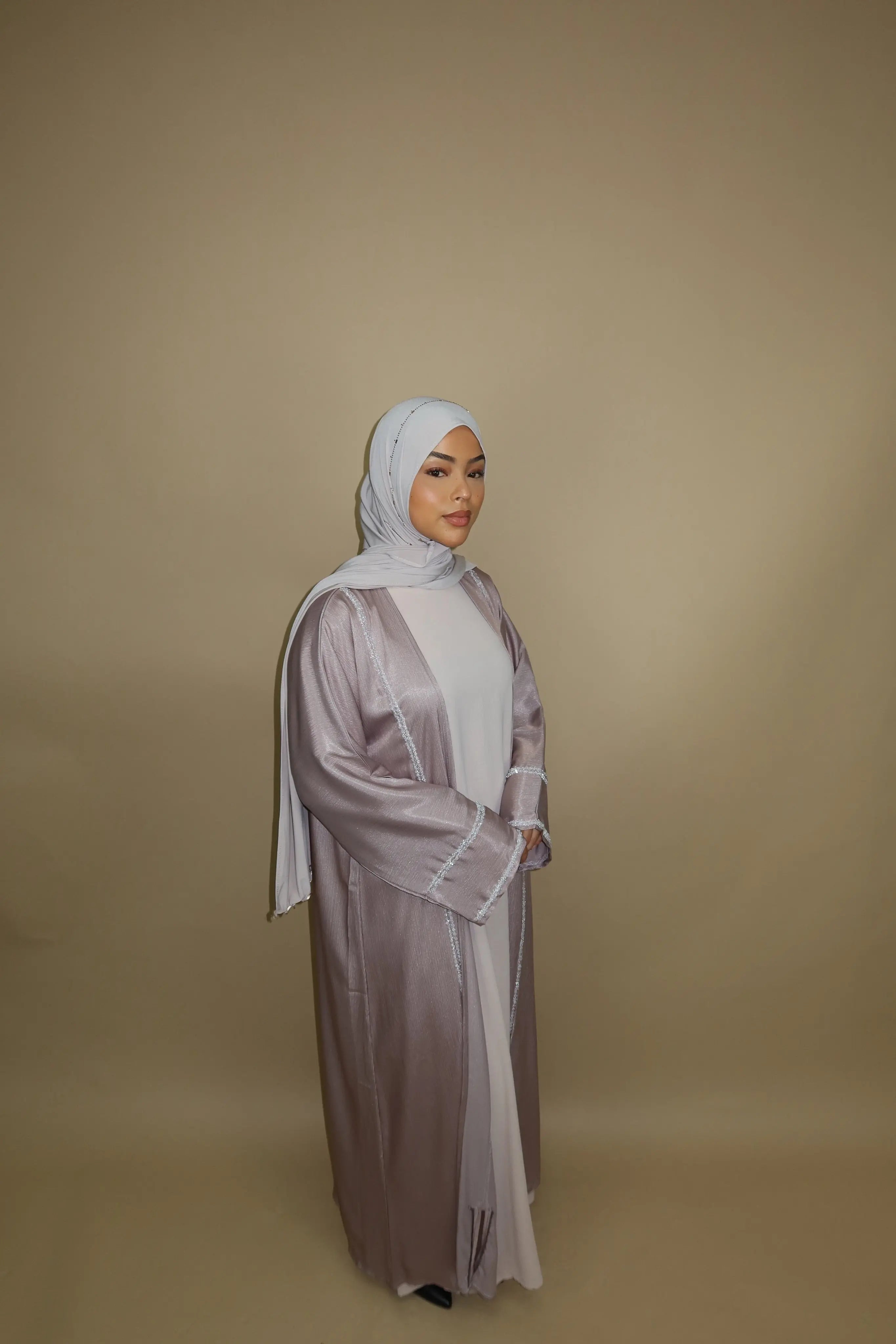 Brightstone shine Abaya -  Lavendel Losyana.Shop