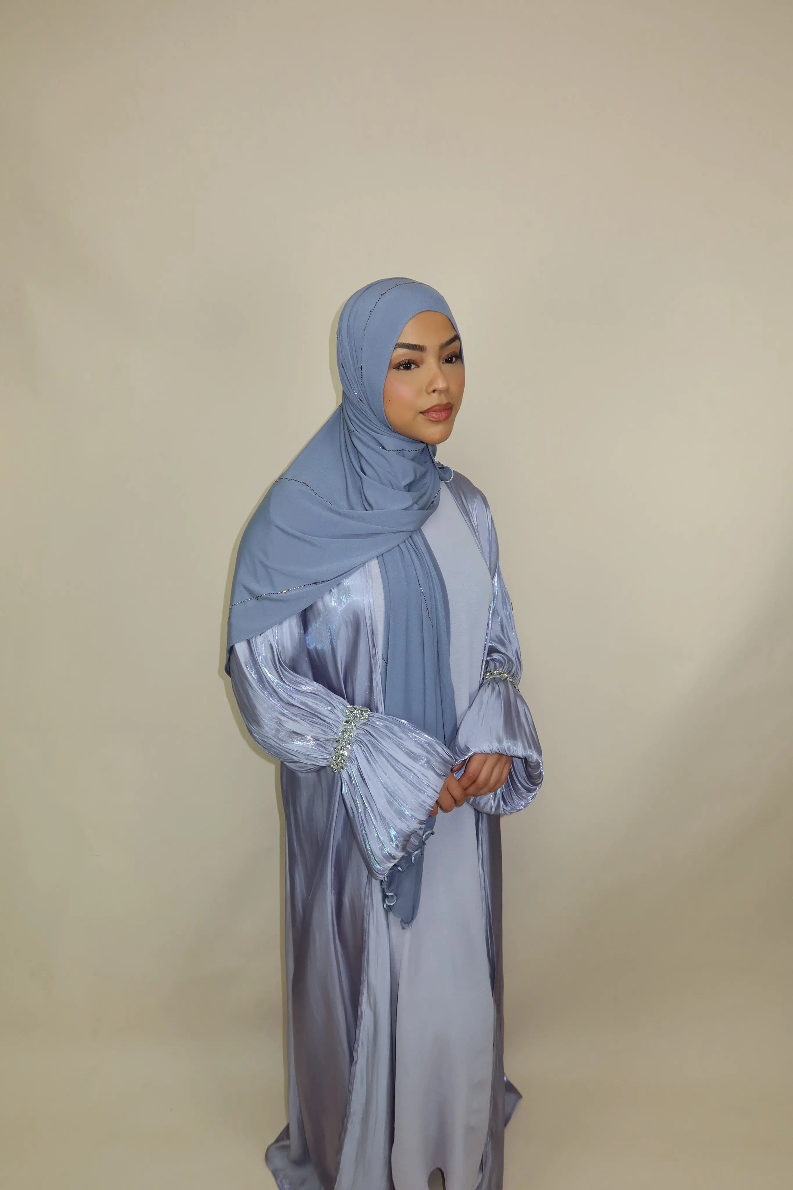 Emirate abaya - Grey Losyana.Shop