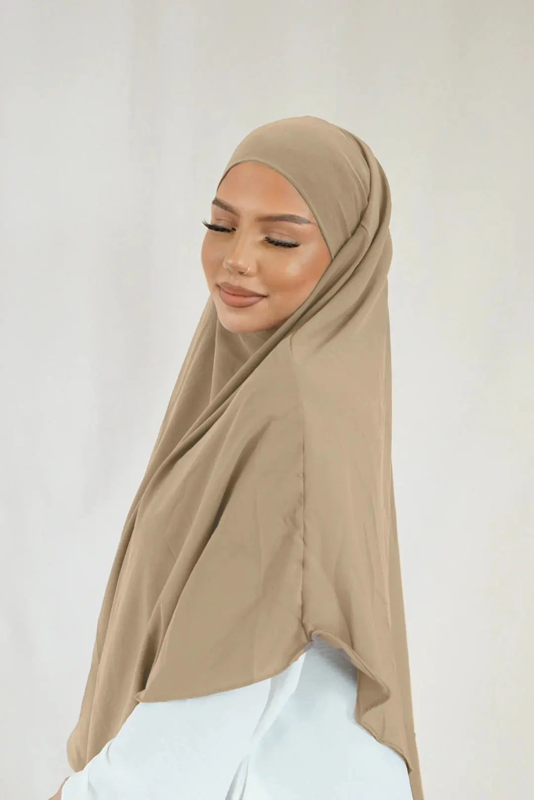 Short Khimar - Light Beige Losyana.Shop