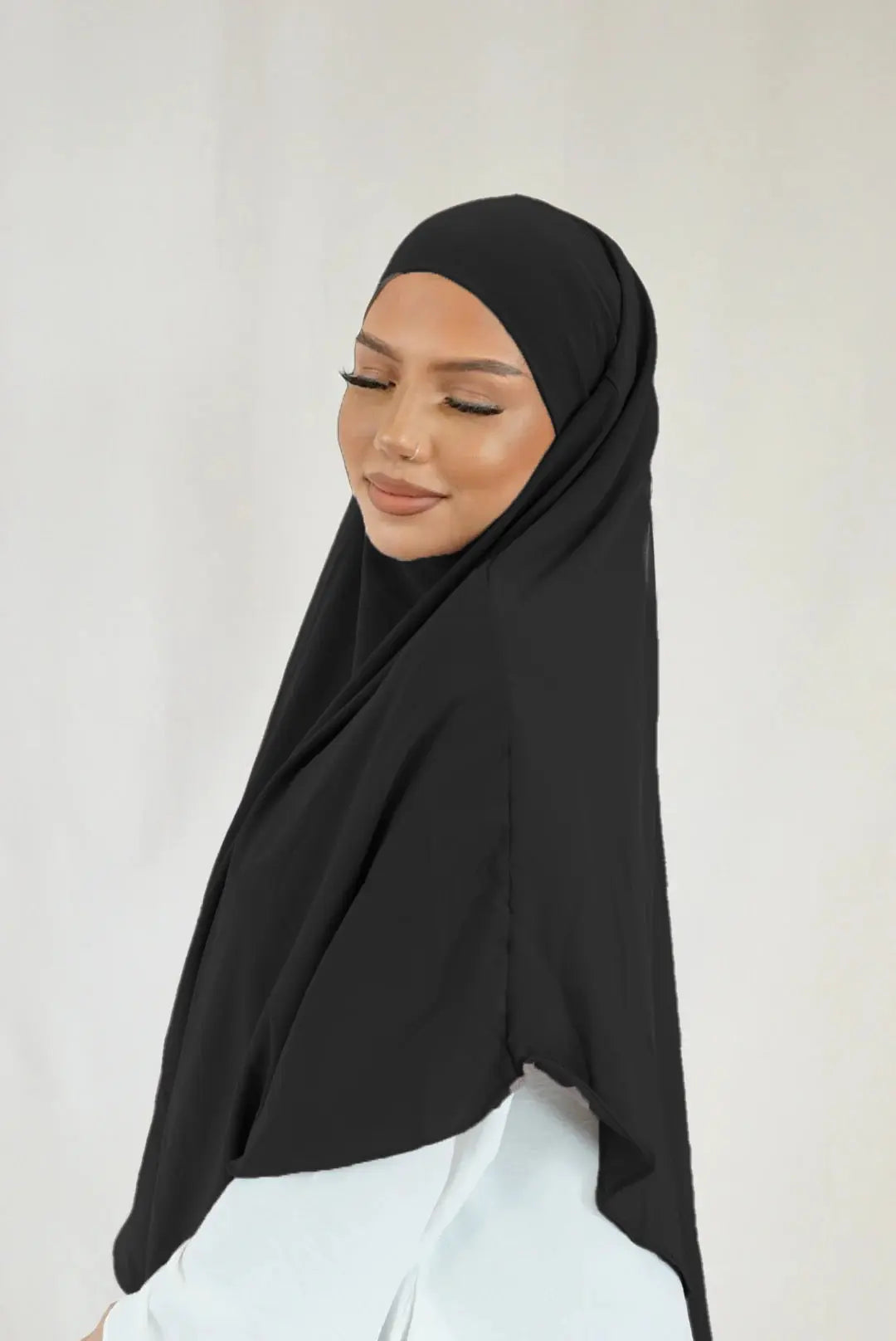 Short Khimar - Black Losyana.Shop