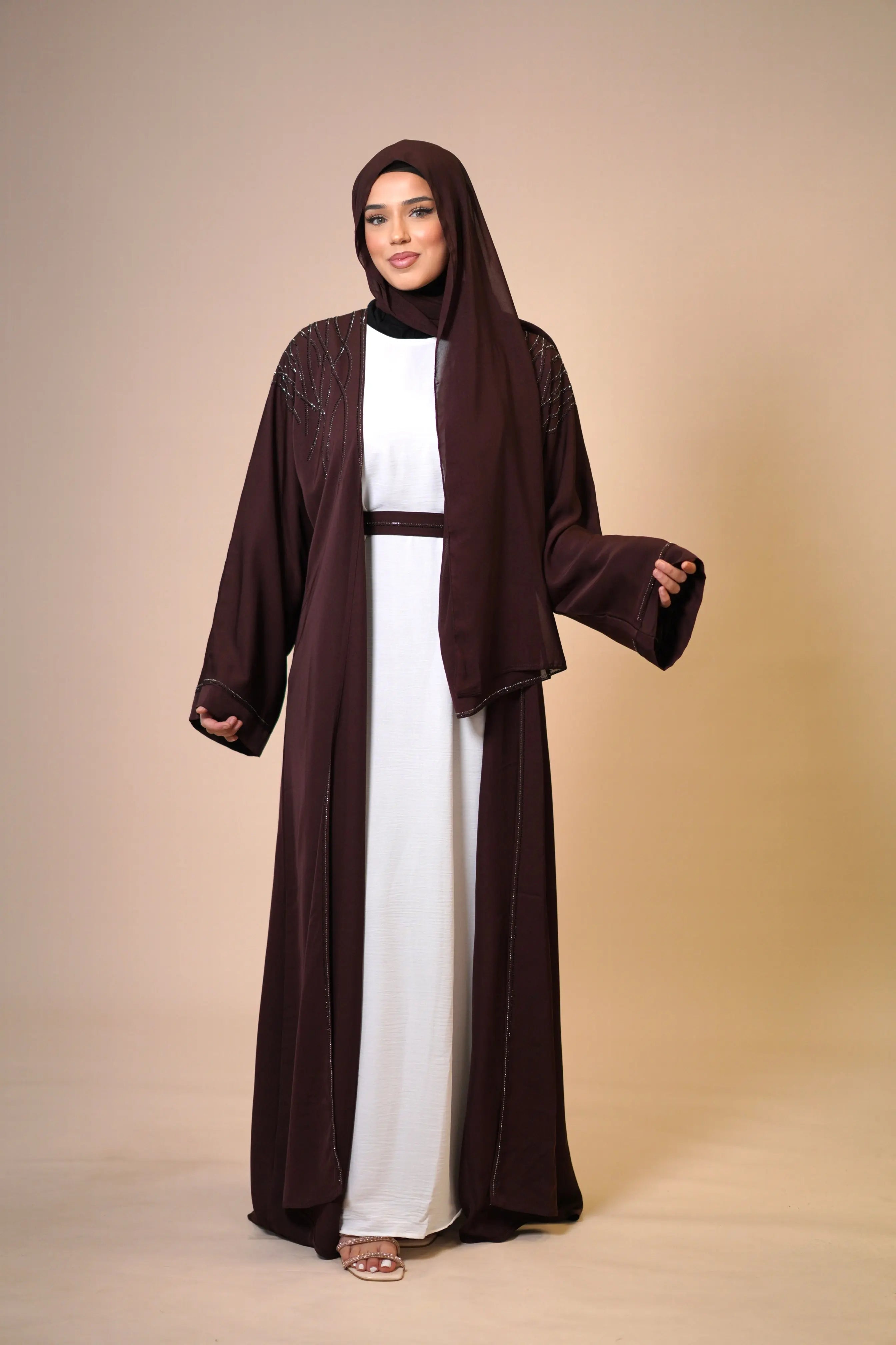 Emirate abaya - brown Losyana.Shop