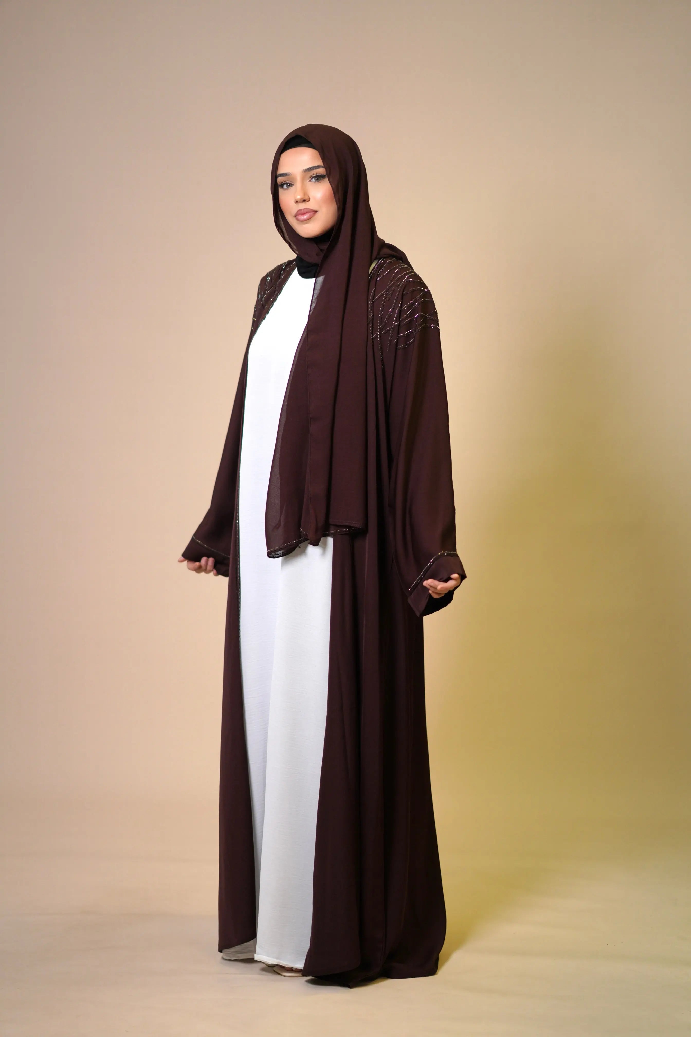 Emirate abaya - brown Losyana.Shop