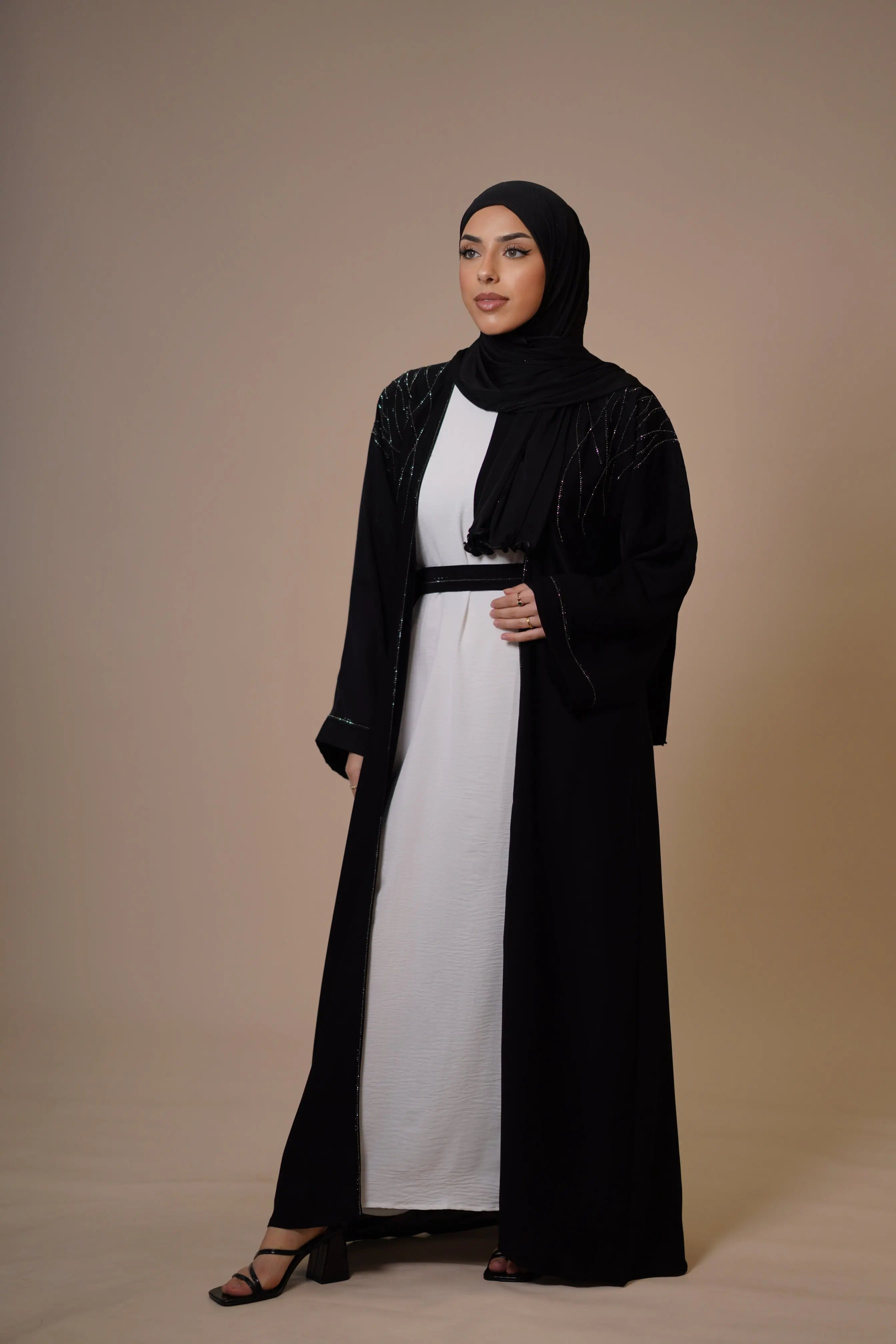 Emirate abaya- black Losyana.Shop