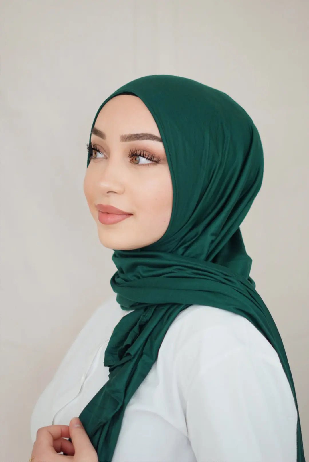 Jersey Hijab to go - dark green Losyana.Shop